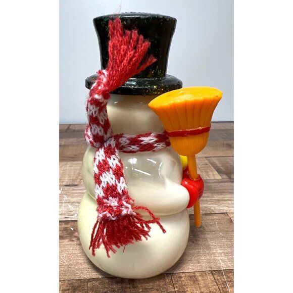 VINTAGE CHRISTMAS SNOWMAN knit scarf Plastic BODY LOTION - Picture 2 of 5